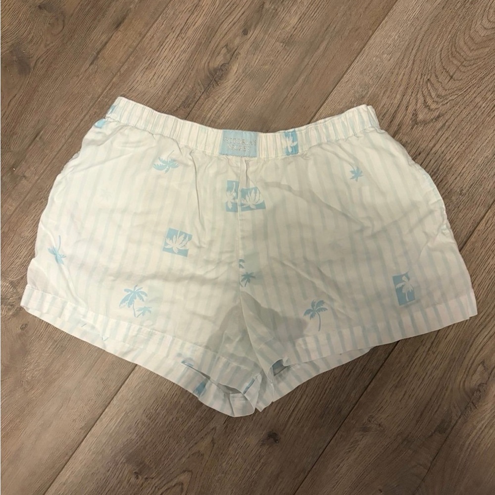 Victoria's Secret White and Blue Women Shorts
